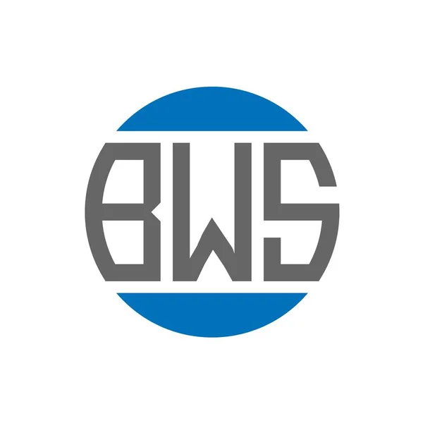 Bws Письмо Дизайн Логотипа Белом Фоне Креативные Инициалы Bws Округляют — стоковый вектор