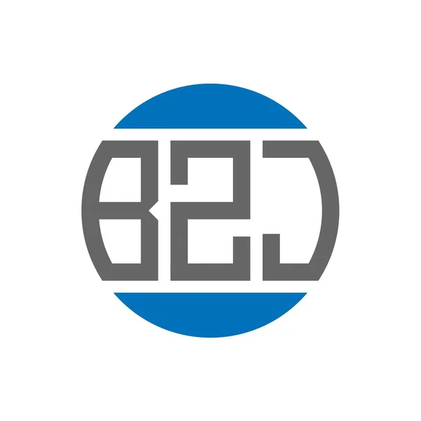 Bzj字母标识的白色背景设计 Bzj创意首字母圆圈标志概念 Bzj字母设计 — 图库矢量图片