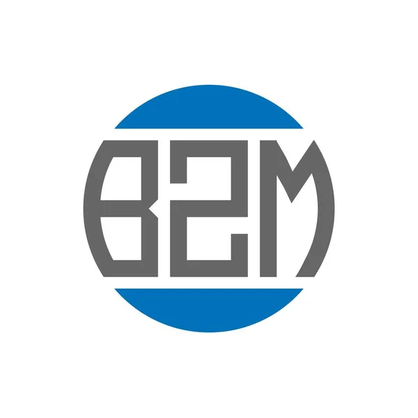 Bzm Lettre Logo Design Sur Fond Blanc Bzm Initiales Créatives — Image vectorielle