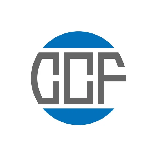 Beyaz Arka Planda Ccf Harf Logosu Tasarımı Ccf Yaratıcı Paraf — Stok Vektör