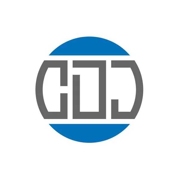 Σχεδιασμός Λογότυπου Γραμμάτων Cdj Λευκό Φόντο Δημιουργικά Αρχικά Cdj Κυκλικό — Διανυσματικό Αρχείο