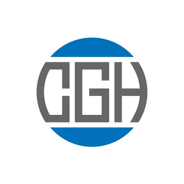 Logo Lettera Cgh Disegno Sfondo Bianco Cgh Iniziali Creative Cerchio — Vettoriale Stock