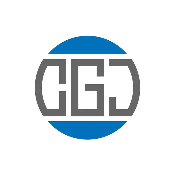 Cgj Letter Logo Design White Background Cgj Creative Initials Circle — Stock Vector
