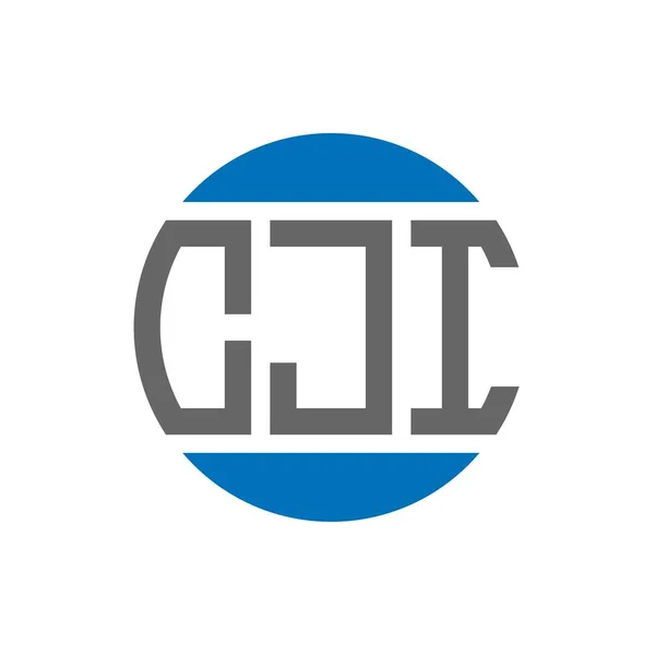 Cji Lettre Logo Design Sur Fond Blanc Cji Initiales Créatives — Image vectorielle