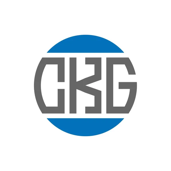 Ckg Logo Ontwerp Witte Achtergrond Ckg Creatieve Initialen Cirkel Logo — Stockvector