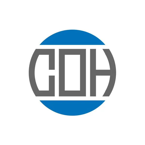 Návrh Loga Coh Bílém Pozadí Coh Kreativní Iniciály Kruhové Logo — Stockový vektor