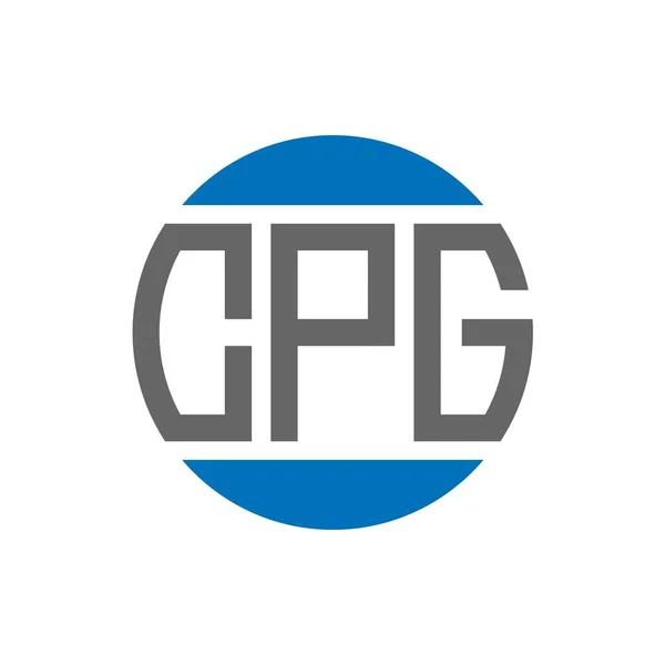 Cpg Буква Дизайн Логотипа Белом Фоне Креативные Инициалы Cpg Округляют — стоковый вектор