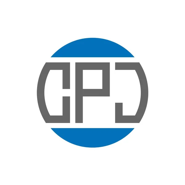 Cpj Letter Logo Design Auf Weißem Hintergrund Cpj Kreative Initialen — Stockvektor