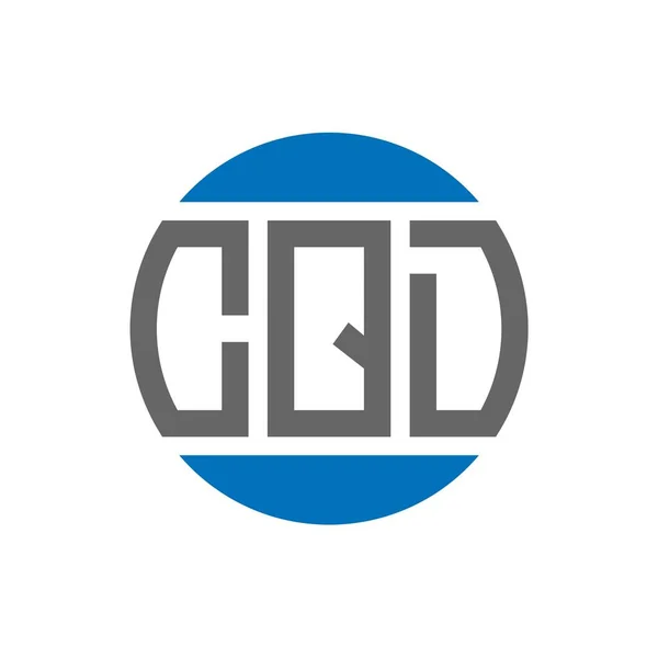 Beyaz Arkaplanda Cqd Harf Logosu Tasarımı Cqd Yaratıcı Paraf Dairesi — Stok Vektör