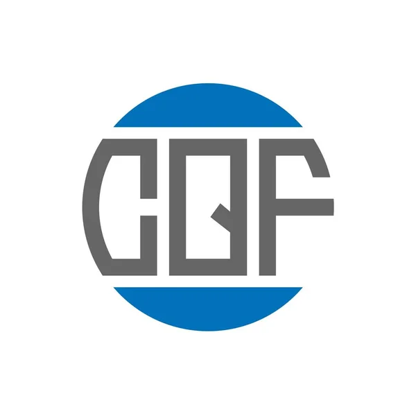 Diseño Del Logotipo Letra Cqf Sobre Fondo Blanco Cqf Iniciales — Archivo Imágenes Vectoriales