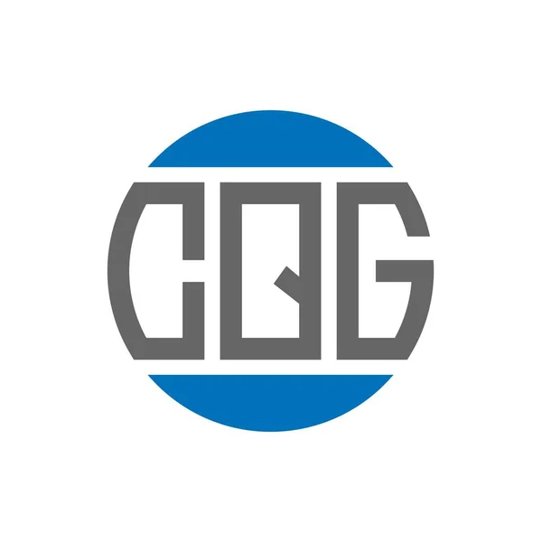 Cqg Lettre Logo Design Sur Fond Blanc Cqg Initiales Créatives — Image vectorielle