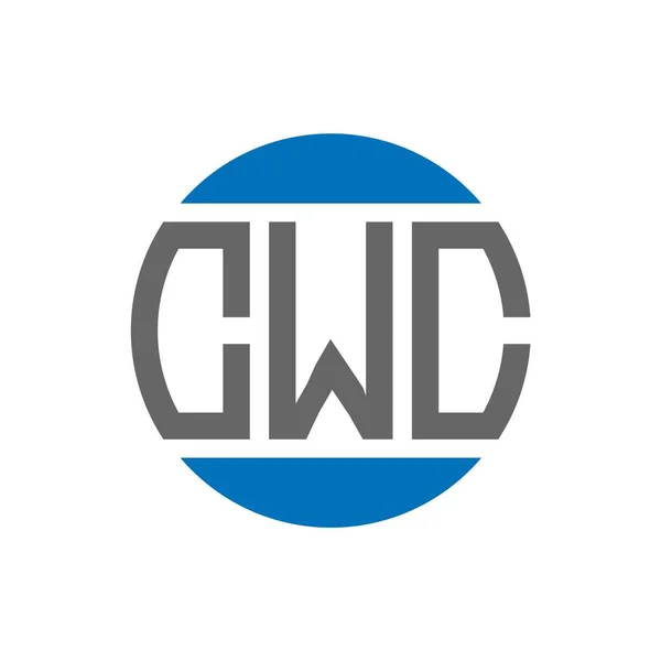 Cwc Carta Logotipo Design Fundo Branco Cwc Criativa Iniciais Círculo — Vetor de Stock