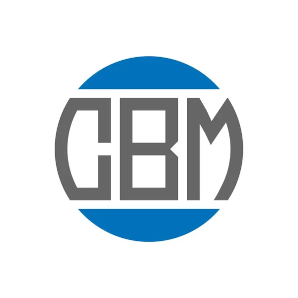 Cbm Επιστολή Σχεδιασμό Λογότυπο Λευκό Φόντο Δημιουργικά Αρχικά Cbm Κύκλο — Διανυσματικό Αρχείο