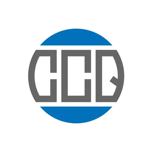 Diseño Del Logotipo Letra Ccq Sobre Fondo Blanco Ccq Iniciales — Archivo Imágenes Vectoriales