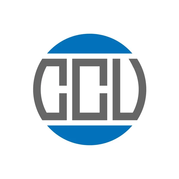 Σχεδιασμός Λογότυπου Γραμμάτων Ccu Λευκό Φόντο Δημιουργικά Αρχικά Ccu Κυκλικό — Διανυσματικό Αρχείο