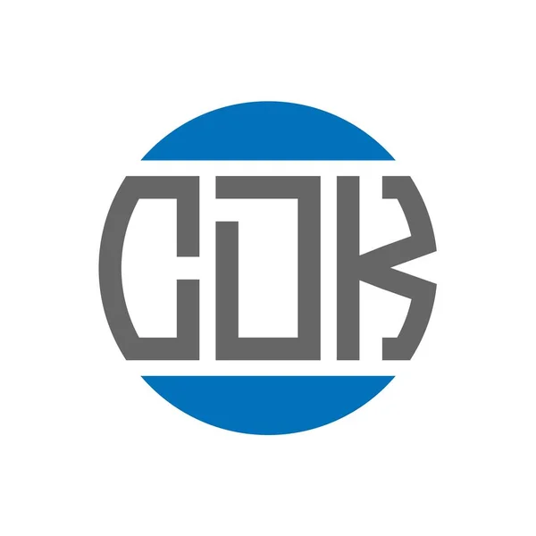 Дизайн Логотипа Цдк Белом Фоне Концепция Логотипа Инициалами Cdk Дизайн — стоковый вектор