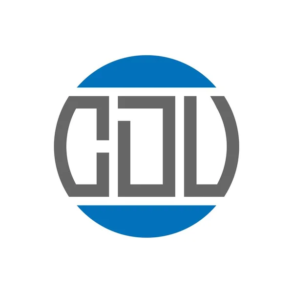 Design Logotipo Letra Cdv Fundo Branco Cdv Criativa Iniciais Círculo — Vetor de Stock