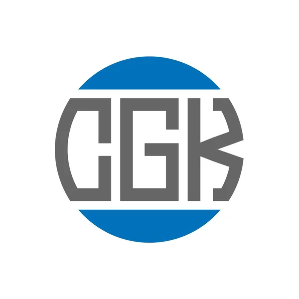 Cgk Letter Logo Ontwerp Witte Achtergrond Cgk Creatieve Initialen Cirkel — Stockvector