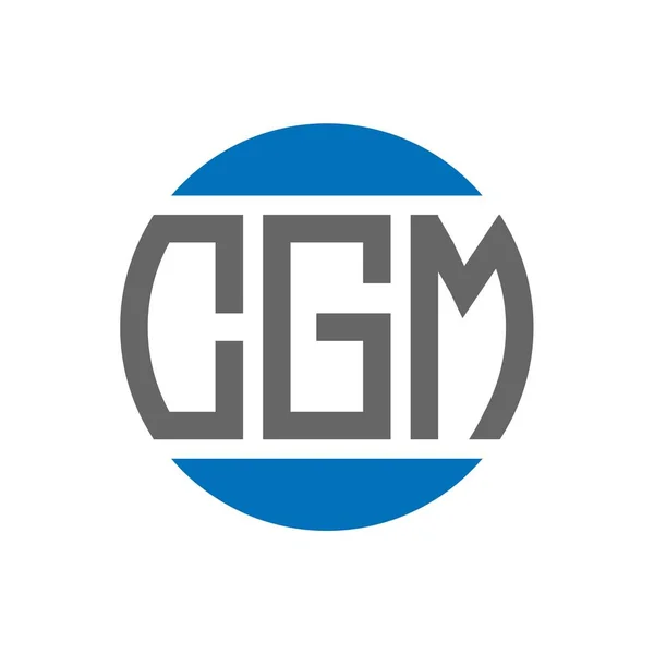 Diseño Del Logotipo Letra Cgm Sobre Fondo Blanco Cgm Iniciales — Vector de stock