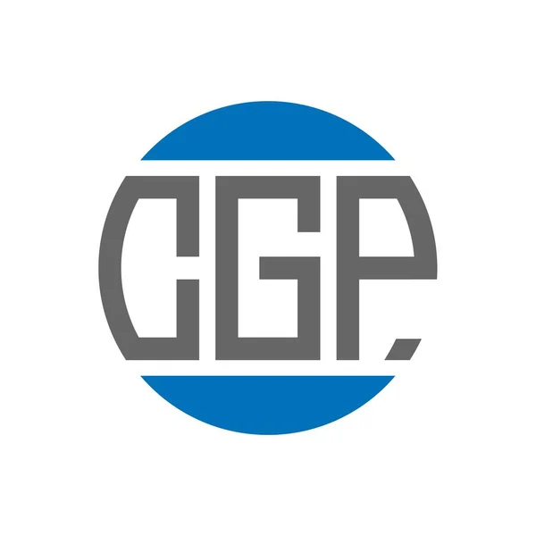 Σχεδιασμός Λογότυπου Γραμμάτων Cgp Λευκό Φόντο Cgp Δημιουργικά Αρχικά Κύκλο — Διανυσματικό Αρχείο