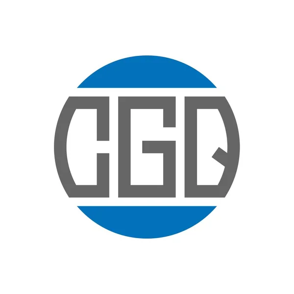 Beyaz Arka Planda Cgq Harf Logosu Tasarımı Cgq Yaratıcı Paraf — Stok Vektör