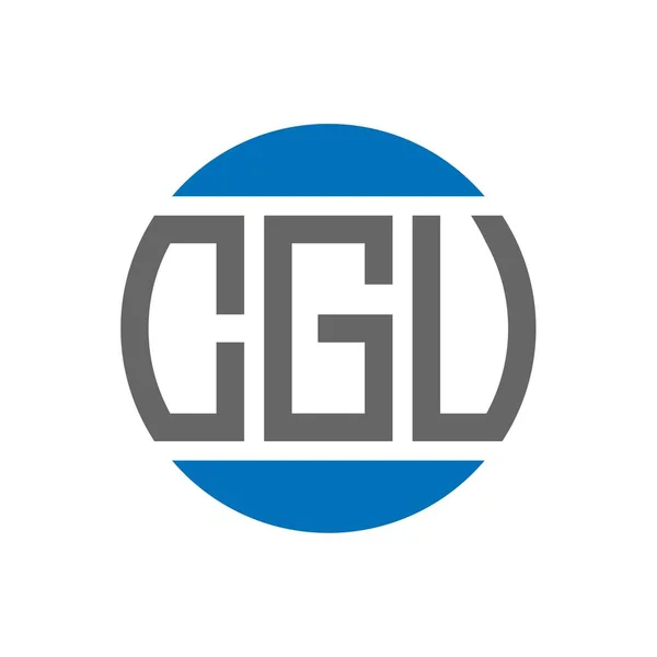 Diseño Del Logotipo Letra Cgu Sobre Fondo Blanco Cgu Iniciales — Vector de stock