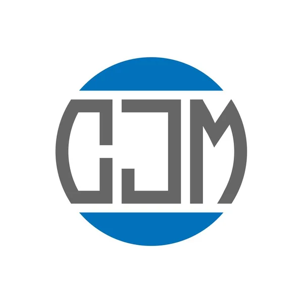 Cjm Letter Logo Design White Background Cjm Creative Initials Circle — Stock Vector