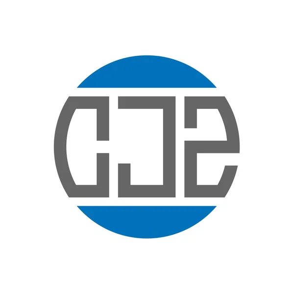 Cjz Lettre Logo Design Sur Fond Blanc Cjz Initiales Créatives — Image vectorielle