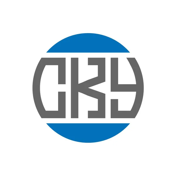 Projekt Logo Litery Cky Białym Tle Kreatywne Inicjały Cky Koło — Wektor stockowy