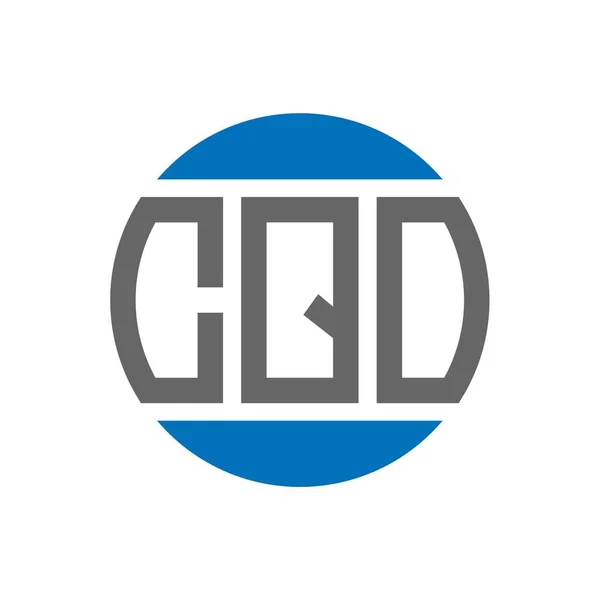 白い背景にCqoの手紙のロゴデザイン Cqoクリエイティブイニシャルサークルロゴコンセプト Cqoレターデザイン — ストックベクタ