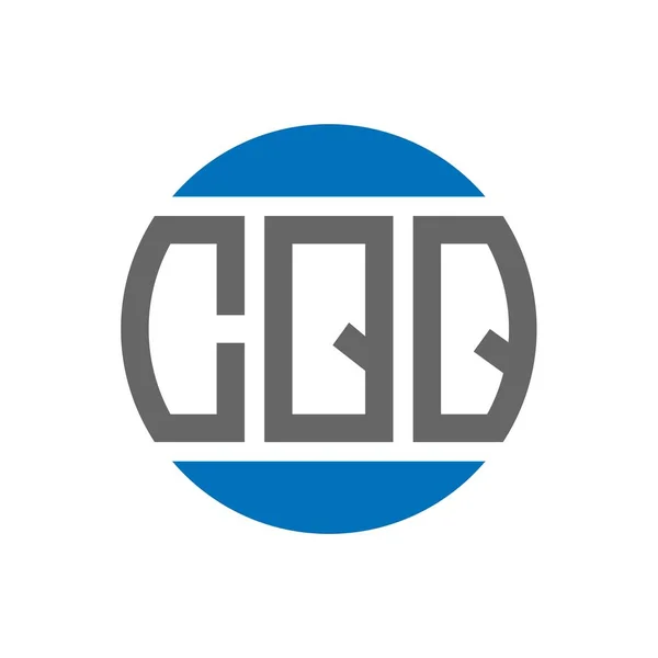 Projeto Logotipo Letra Cqq Fundo Branco Cqq Criativa Iniciais Círculo — Vetor de Stock