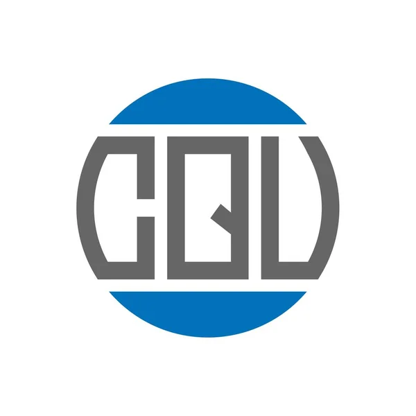 Projeto Logotipo Letra Cqu Fundo Branco Cqu Criativa Iniciais Círculo — Vetor de Stock