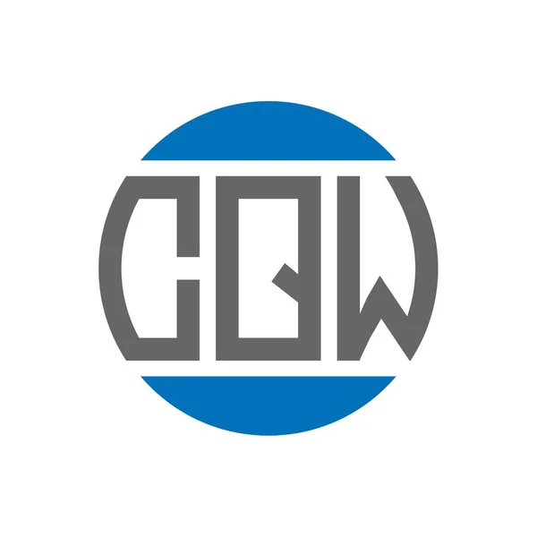 Cqw Буква Дизайн Логотипа Белом Фоне Cqw Креативные Инициалы Кругом — стоковый вектор