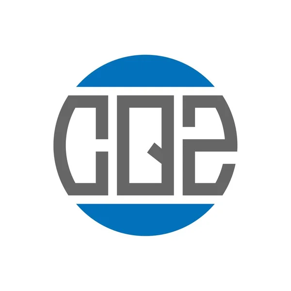 Logo Lettera Cqz Disegno Sfondo Bianco Cqz Iniziali Creative Cerchio — Vettoriale Stock