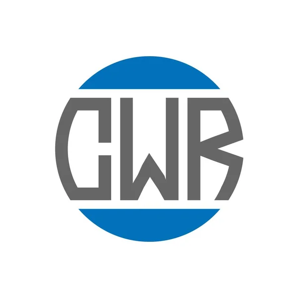 白底Cwr字母标识设计 Cwr创意首字母圈标志概念 Cwr信件设计 — 图库矢量图片