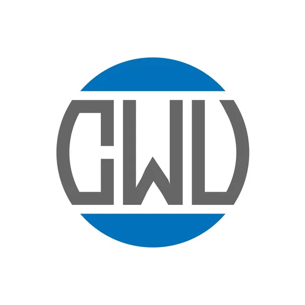 Projeto Logotipo Letra Cwv Fundo Branco Cwv Criativa Iniciais Círculo — Vetor de Stock