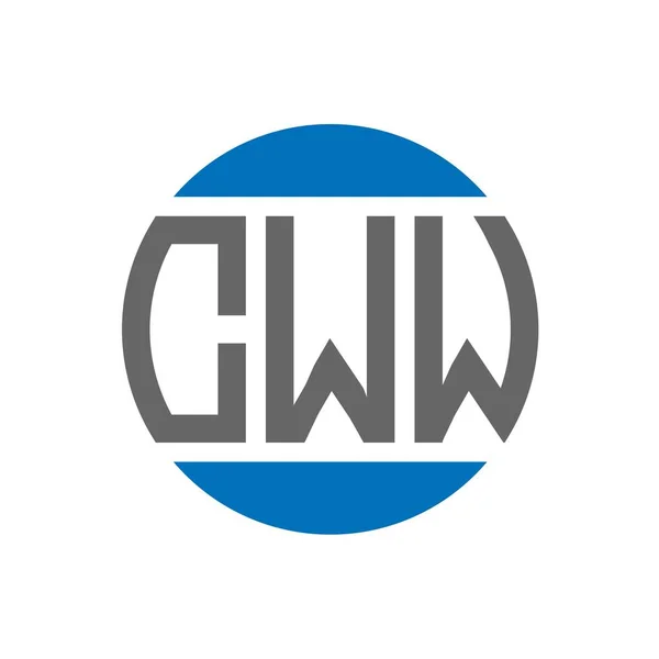 Cww Letter Logo Ontwerp Witte Achtergrond Cww Creatieve Initialen Cirkel — Stockvector