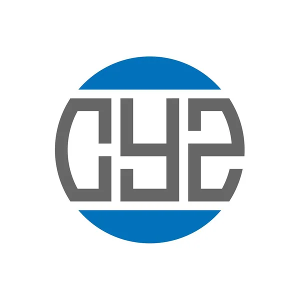 Diseño Del Logotipo Letra Cyz Sobre Fondo Blanco Cyz Iniciales — Archivo Imágenes Vectoriales