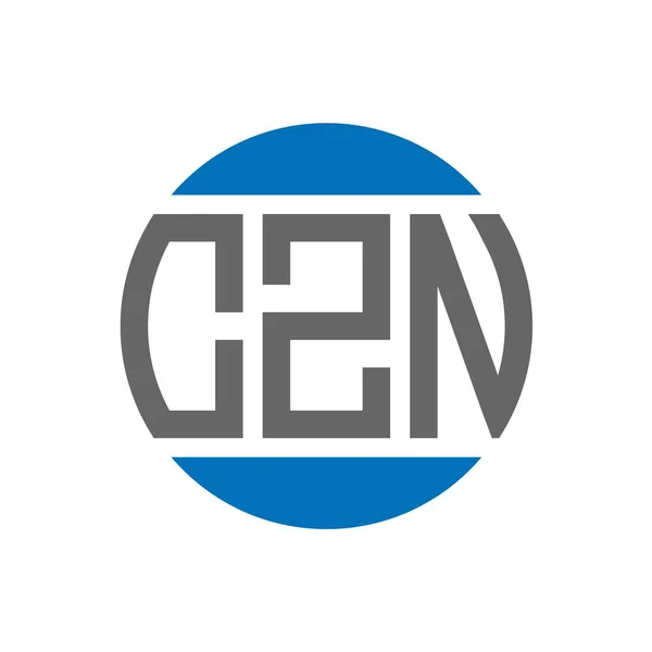 Diseño Del Logotipo Letra Czn Sobre Fondo Blanco Czn Iniciales — Archivo Imágenes Vectoriales