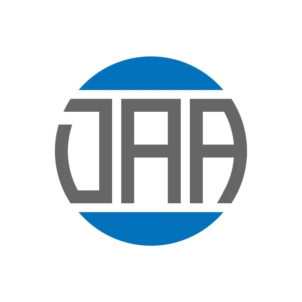 白色背景的Daa字母标识设计 Daa创意的首字母圈标志概念 Daa字母设计 — 图库矢量图片