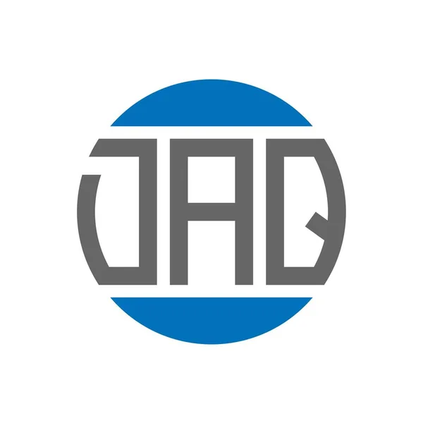 Diseño Del Logotipo Letra Daq Sobre Fondo Blanco Daq Iniciales — Vector de stock