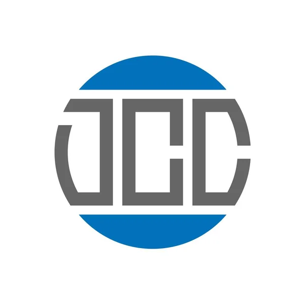 ホワイトを基調としたDccレターロゴデザイン Dccクリエイティブイニシャルサークルロゴコンセプト Dccレターデザイン — ストックベクタ