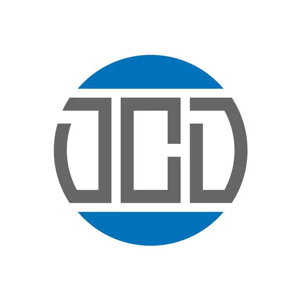 Дизайн Логотипа Dcd Белом Фоне Концепция Логотипа Креативными Инициалами Dcd — стоковый вектор