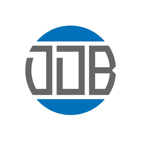 Дизайн Логотипа Ddb Белом Фоне Творческие Инициалы Округляют Концепцию Логотипа — стоковый вектор