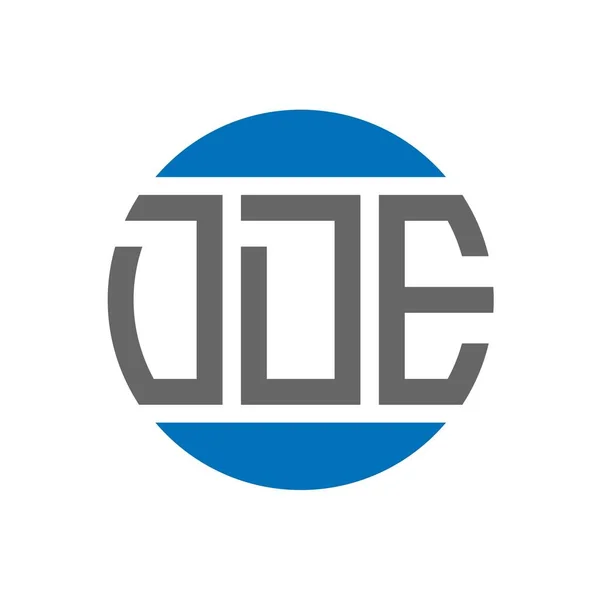 Dde Letter Logo Design White Background Dde Creative Initials Circle — Stock Vector