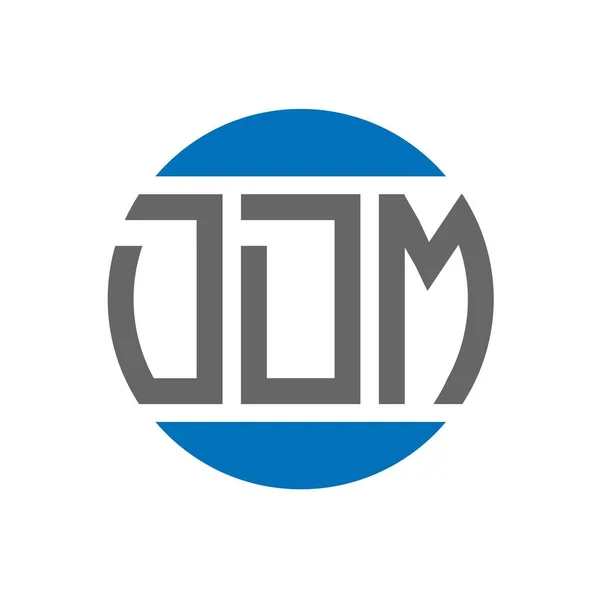 Projekt Logo Litery Ddm Białym Tle Kreatywne Inicjały Ddm Koło — Wektor stockowy