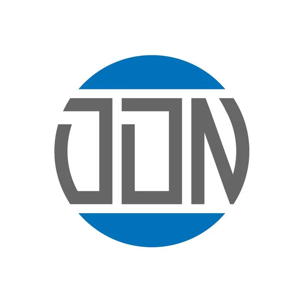 Ddn Letter Logo Design White Background Ddn Creative Initials Circle — Stock Vector