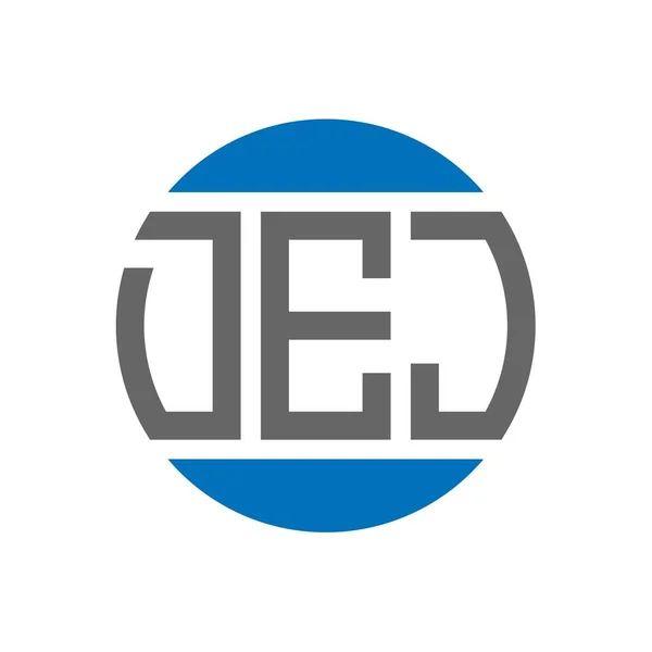 Dej Design Logotipo Carta Fundo Branco Dej Iniciais Criativas Conceito — Vetor de Stock