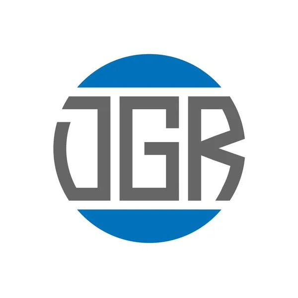 Beyaz Arka Planda Dgr Harf Logosu Tasarımı Dgr Yaratıcı Paraf — Stok Vektör