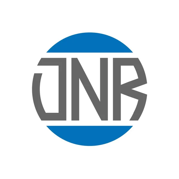 Logo Dnr Sfondo Bianco Dnr Iniziali Creative Cerchio Logo Concetto — Vettoriale Stock